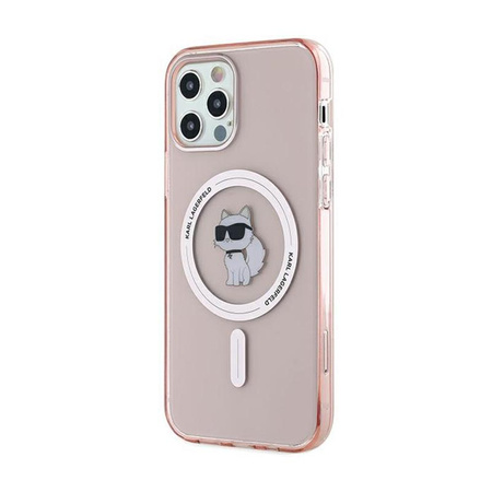 Karl Lagerfeld IML Choupette MagSafe - pouzdro pro iPhone 12 / iPhone 12 Pro (růžové)