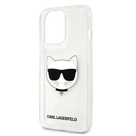 Karl Lagerfeld Choupette Head - pouzdro pro iPhone 13 Pro Max (průhledné)