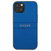 Guess Saffiano Metall-Logo-Streifen - iPhone 13 mini Tasche (blau)