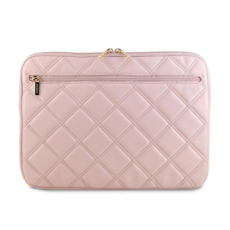 Guess Quilted 4G Sleeve - pouzdro na 13" / 14" notebook (růžové)