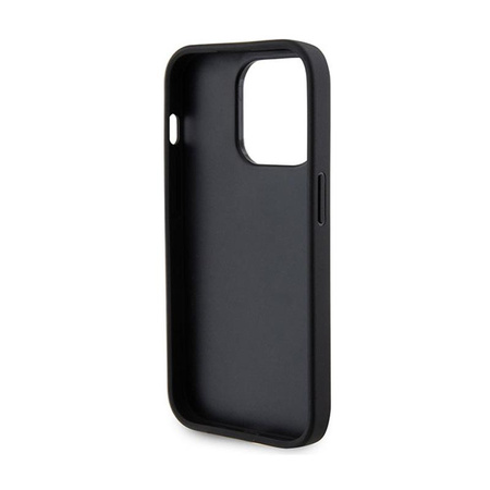 Guess Perforált 4G Glitter - iPhone 15 Pro tok (fekete)