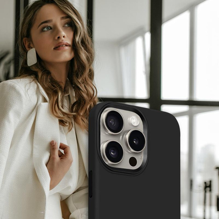 Crong Color Cover LUX Magnetic - iPhone 15 Pro MagSafe Case (Black)