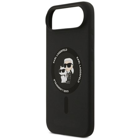 Karl Lagerfeld Silicone Karl & Choupette Ring MagSafe - Case iPhone Air (black)