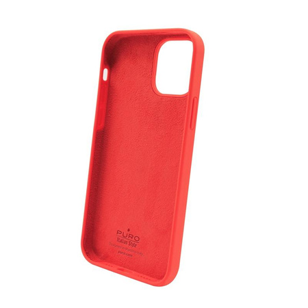 PURO ICON Cover - iPhone 12 Mini tok antimikrobiális védelemmel (piros)