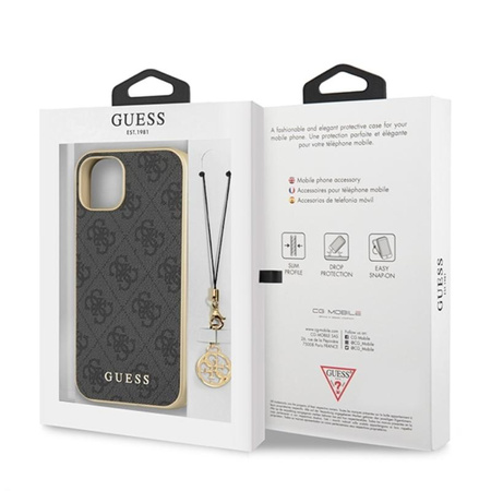 Guess 4G Charms Collection - Coque pour iPhone 13 (gris)