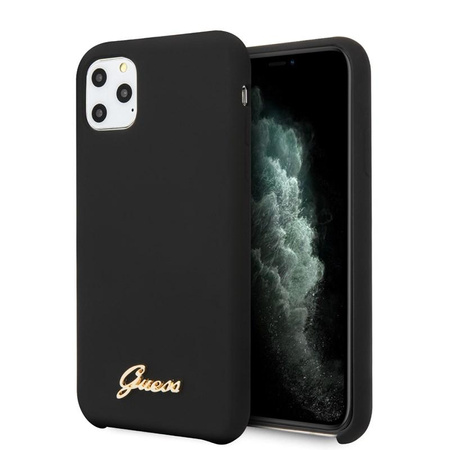 Guess Silicone Vintage - Coque iPhone 11 Pro (noir)