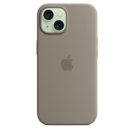 Apple Silikonhülle - Silikonhülle mit MagSafe für iPhone 15 (Aschbraun)