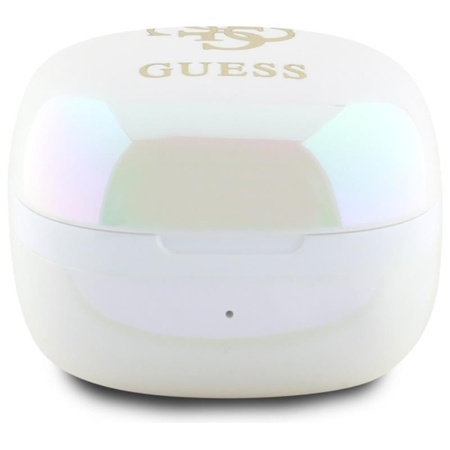 Guess 4G Printed Logo - Sluchátka Bluetooth TWS + nabíjecí pouzdro (bílé)