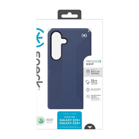 Speck Presidio2 Grip Magnet - Case for Samsung Galaxy S25+ / 24+ MagSafe (Coastal Blue/Dust Grey/White)
