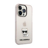 Karl Lagerfeld Choupette Body - pouzdro pro iPhone 14 Pro (růžové)