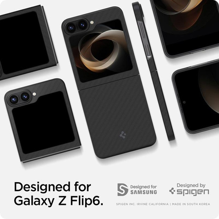 Spigen Airskin - Gehäuse für Samsung Galaxy Z Flip 6 (Aramid Schwarz)