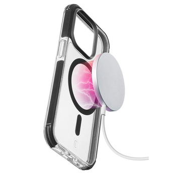Cellularline Tetra Force Strong Guard Mag - Étui MagSafe pour iPhone 15 Pro avec revêtement MICROBAN (transparent)
