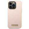 Guess Silicone Logo Plate MagSafe - iPhone 14 Pro Max Case (pink)