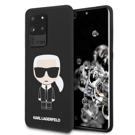 Pouzdro Karl Lagerfeld Fullbody Silicone Iconic - Samsung Galaxy S20 Ultra (černé)