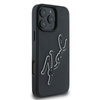 Karl Lagerfeld 3D Rubber Bicolor Signature - iPhone 16 Pro Case (black)