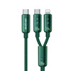 WEKOME WDC-194 Vanguard Series - 2-in-1 USB-C to USB-C + Lightning Super Fast Charging 65W Connection Cable 1 m (Green)