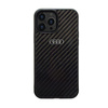 Audi Carbon Fiber - Tasche für iPhone 13 Pro Max (Schwarz)