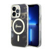 Guess Golden Marble MagSafe - Coque pour iPhone 14 Pro Max (Noir)