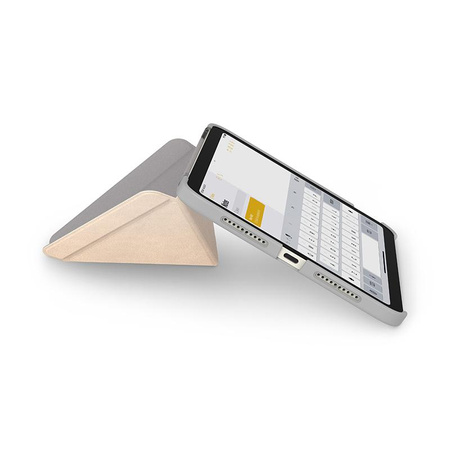 Moshi VersaCover - iPad mini 6 (2021) origami tok Apple Pencil töltéssel (Savanna Beige)