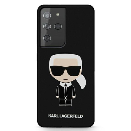 Pouzdro Karl Lagerfeld Fullbody Silicone Iconic - Samsung Galaxy S21 Ultra (černé)