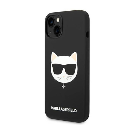 Karl Lagerfeld Choupette Head MagSafe Silicone - pouzdro na iPhone 14 Plus (černé)