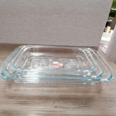 Alpina - Set of glass ovenproof dishes (3 pieces)