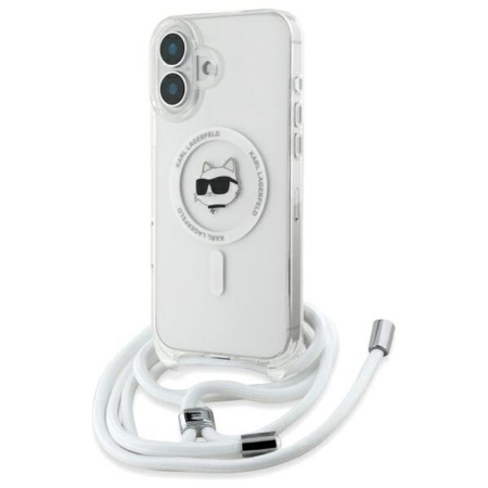 Karl Lagerfeld IML Choupette Head & Cord MagSafe - Hülle für iPhone 16 (transparent)