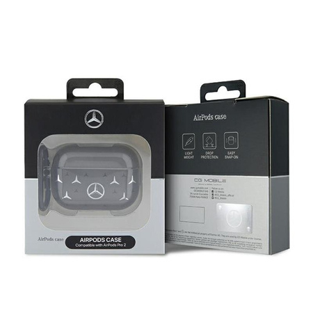 Mercedes Large Star Pattern - pouzdro AirPods Pro 2 (černé)