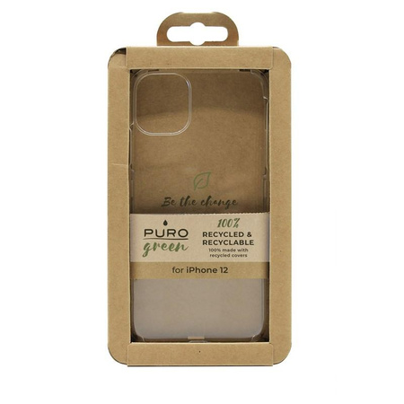 PURO Green Recycled Eco-friendly Cover - Ekologický kryt pro iPhone 12 Mini (průhledný)