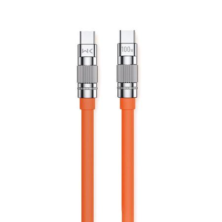 WEKOME WDC-188 Wingle sorozat - USB-C-USB-C 100W-os gyorstöltő csatlakozókábel 1 m (narancssárga)