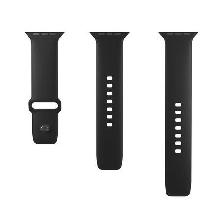 PURO ICON - Elasztikus szíj Apple Watch 42/44/45/49 mm-es órához (S/M és M/L) (fekete)