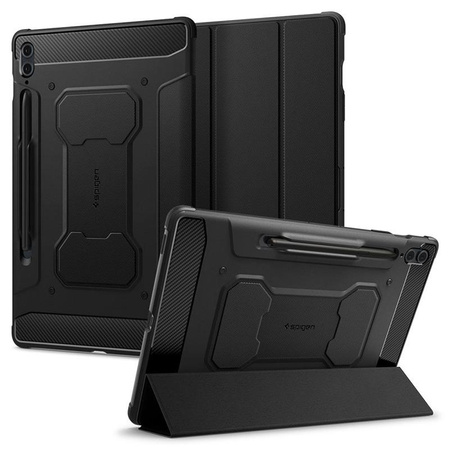 Spigen Rugged Armor Pro - Gehäuse für Samsung Galaxy Tab S9 FE+ 12.4" (Schwarz)