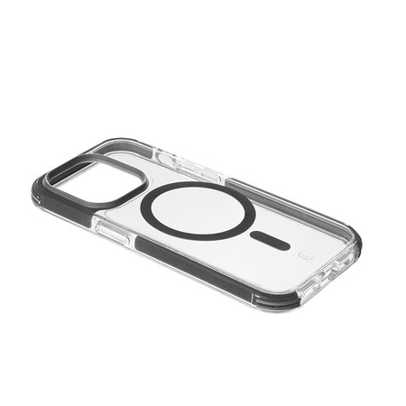 Cellularline Tetra Force Strong Guard Mag - Étui MagSafe pour iPhone 15 Pro avec revêtement MICROBAN (transparent)