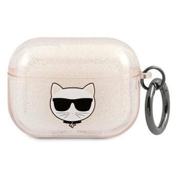 Karl Lagerfeld Choupette Head Glitter - Etui Airpods Pro (złoty)