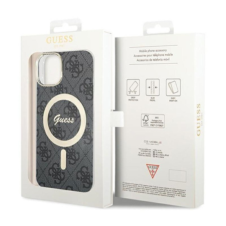 Guess 4G MagSafe - iPhone 15 tok (fekete)