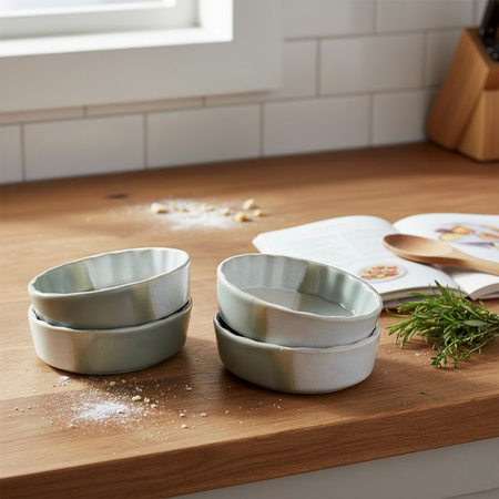 Alpina - Ceramic ovenproof round dish 12x12x3.5 cm (4 pieces)