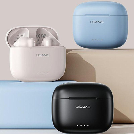 USAMS US Series - Słuchawki Bluetooth 5.3 TWS + etui ładujące (biały)
