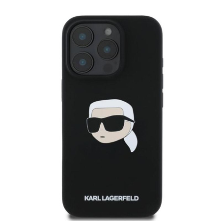 Karl Lagerfeld Silicone Karl Head Print MagSafe - Case iPhone 16 Pro Max (black)