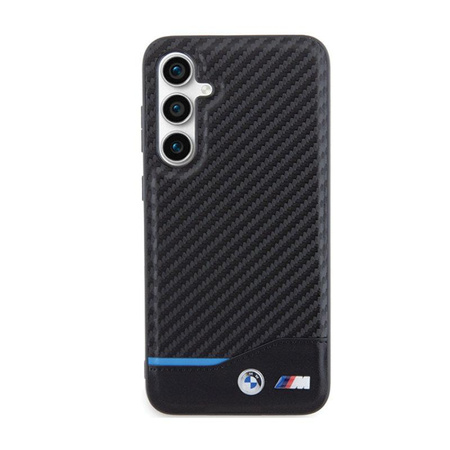 BMW Leather Carbon Blue Line - Étui Samsung Galaxy S23 FE (noir)