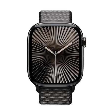 Crong Nylon - Sportszíj Apple Watch 44/45/46/49 mm-hez (Éjszürke)