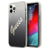 Guess Glitter Gradient Script - iPhone 12 / iPhone 12 Pro Case (black)