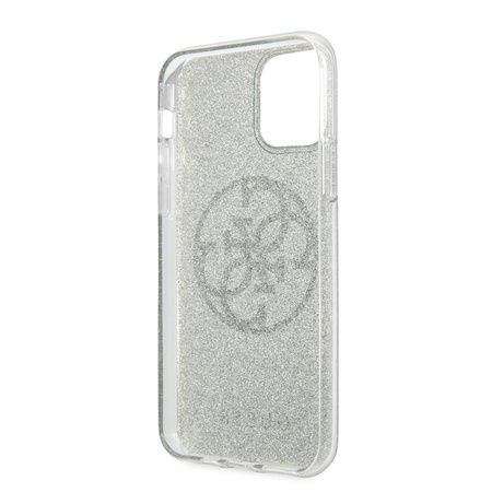 Guess Circle Glitter 4G - pouzdro pro iPhone 11 (khaki)