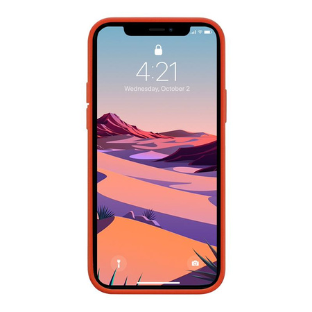 Crong Color Cover - Custodia per iPhone 12 Pro Max (Rosso)