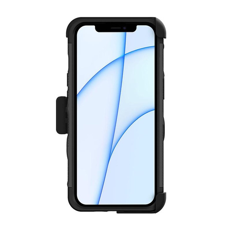 ZIZO BOLT Serie - Gepanzerte iPhone 13 Hülle mit 9H Glas für den Bildschirm + Halterung mit Ständer (schwarz)