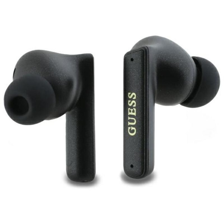 Guess Capsule nyomtatott logóval - TWS ANC & ENC Bluetooth fejhallgató + töltőtáska (fekete)