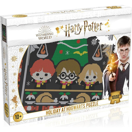 Harry Potter - Puzzle 1000 elementów w ozdobnym pudełku (Holidays at Hogwarts)