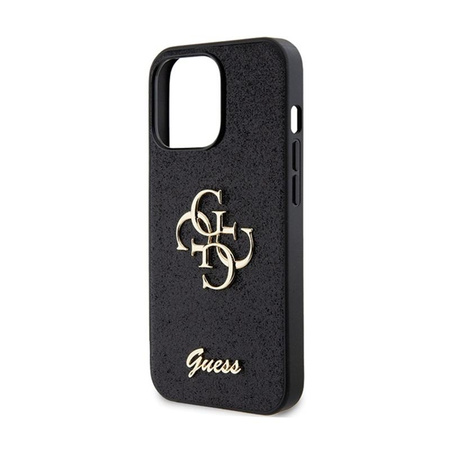 Étui Guess Glitter Script Big 4G - iPhone 13 Pro Case (noir)