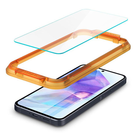 Spigen Alm Glas.TR 2-Pack - Tempered Glass for Samsung Galaxy A55 5G (Transparent)