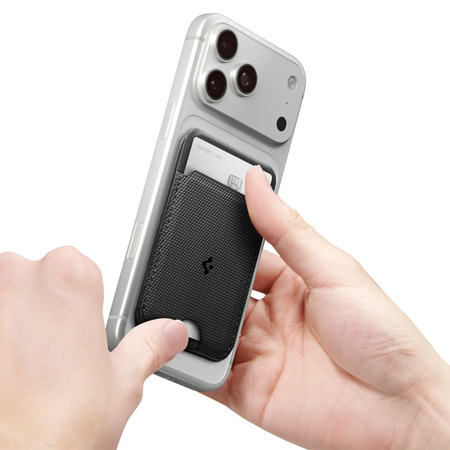 Spigen S314-1 Slim Fold Tripod MagSafe - Magnetic Wallet with Stand Function (Black)