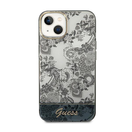 Guess Porzellan Kollektion - iPhone 14 Plus Tasche (grau)